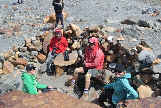 Eating our lunch with our new friend Marco.  