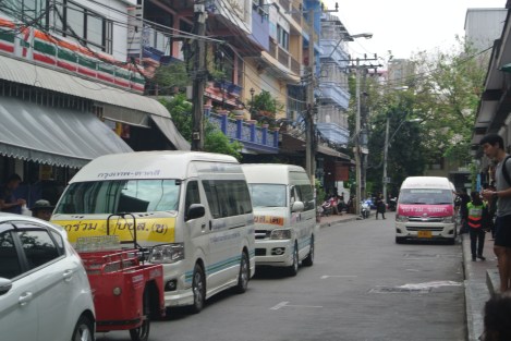 Waiting in the mini-van line.