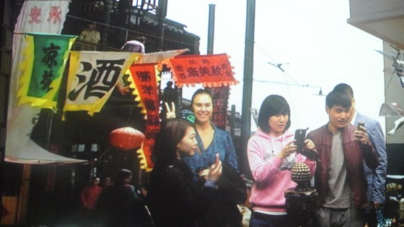 This was a jumbotron type thing in the city that people were taking pictures of themselves on screen.  Naturally I jumped in to photo-bomb the whole thing.  Shout out to Julia for the picture.